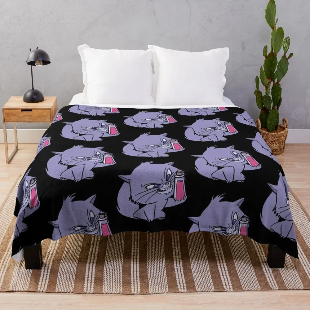 Yzma Cat With Poison Bottle Throw Blanket anime christmas decoration Blankets