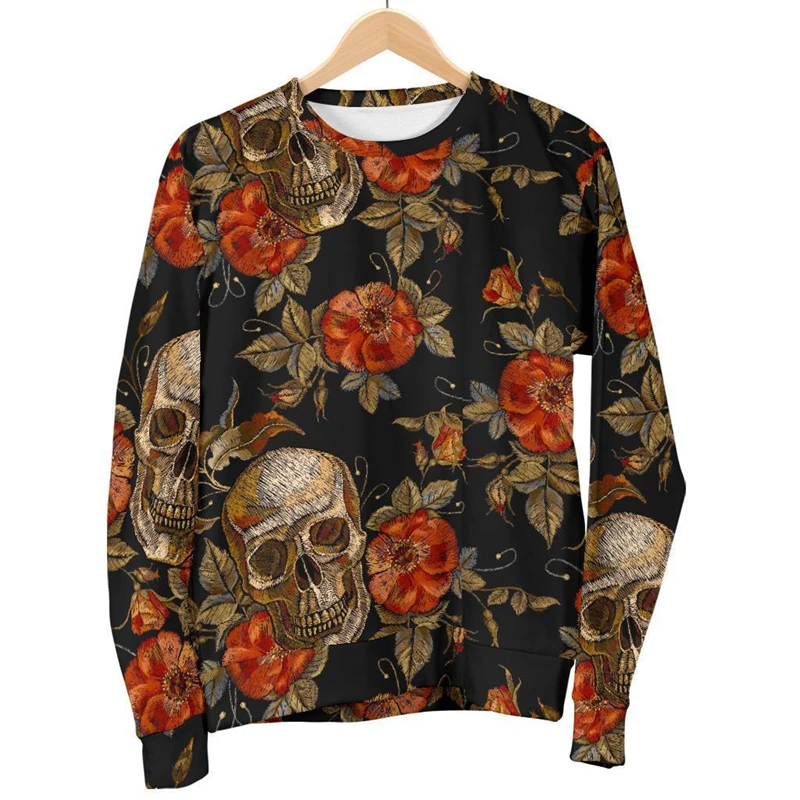 Plant Flower 3D Printed Male Sweaters Female Clothing Casual Long Sleeve O Neck Hoodies Theme Hawaii Sweatshirt Breathable Tops