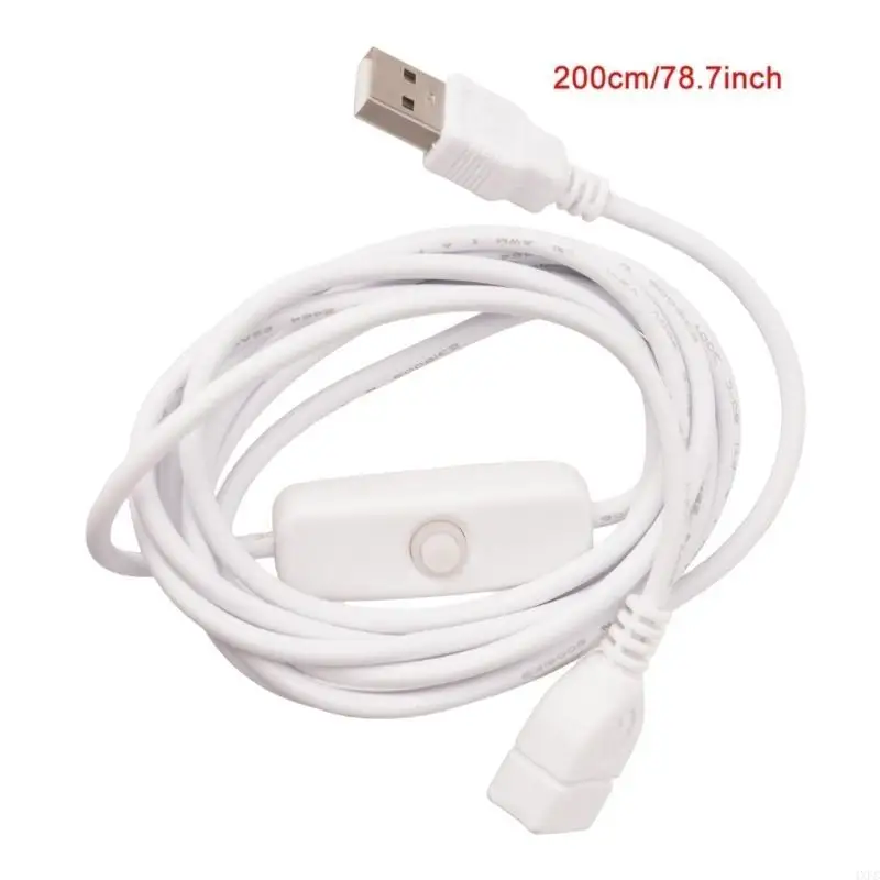 

1 шт., 2 м, белый USB-кабель «папа-мама» с переключателем ВКЛ/ВЫКЛ, удлинитель кабеля, тумблер для USB-лампы, USB-вентилятор, линия электропитания