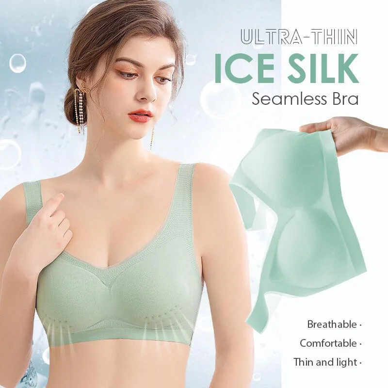 Urtal Thin Sexy Bras Ice Silk Push Up Sports Bralette Soutien Gorge Emulsion Pad Sleep Lingerie Underwear нижнее белье женское