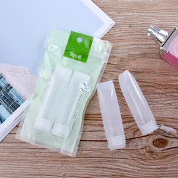 4PCS Travel Refillable Bottle Kit Essence Shampoo Shower Bath Lotion Contain Squeeze Empty Bottle Plastic Cosmetics Soft Tube