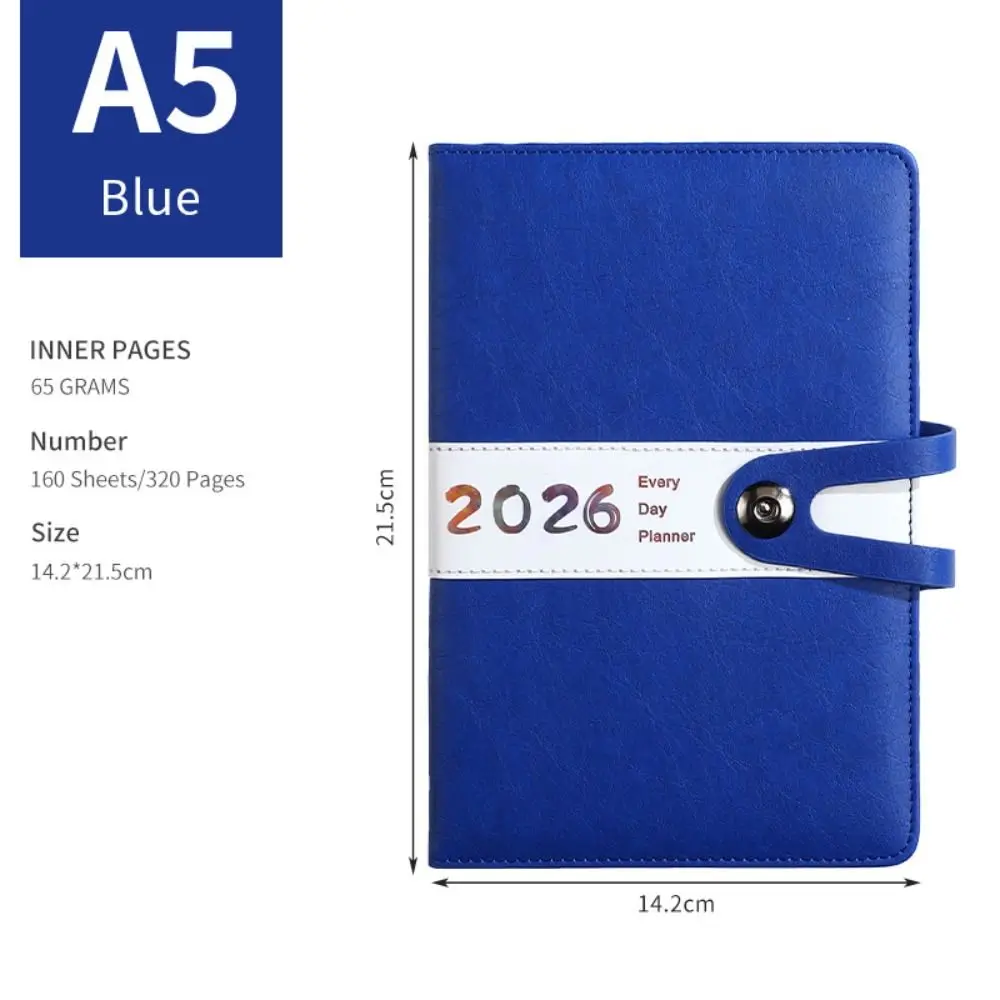 English 2026 Schedule Planner Notepad 12 Months Wear-resistant To-do List Notebook Efficiency Portable Office Work Planner