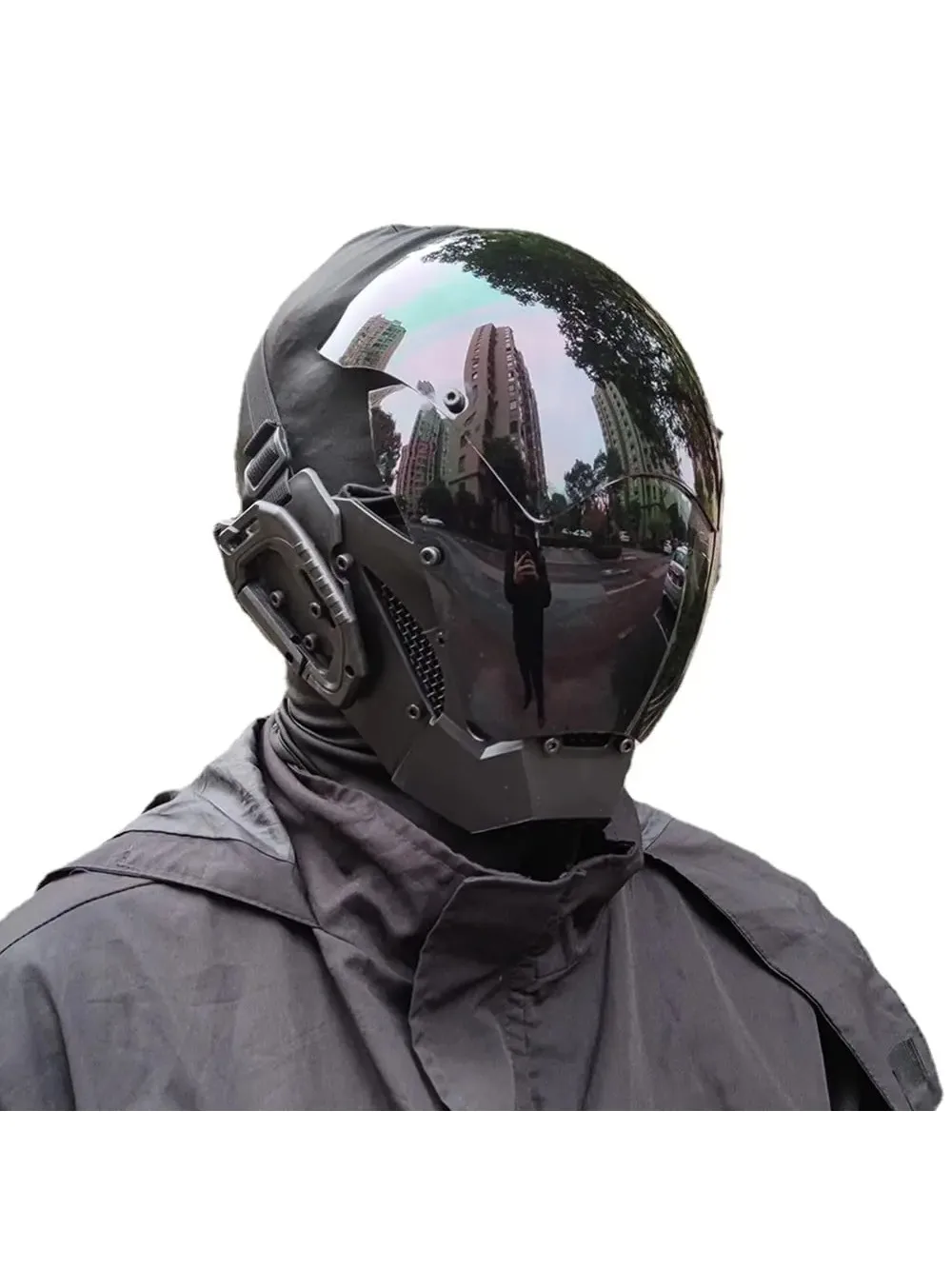 AliExpress NONE Cyberpunk Mask Led Hair Festival Halloween Christmas Cosplay Helmet Party Gift For Adults  cycling glasses