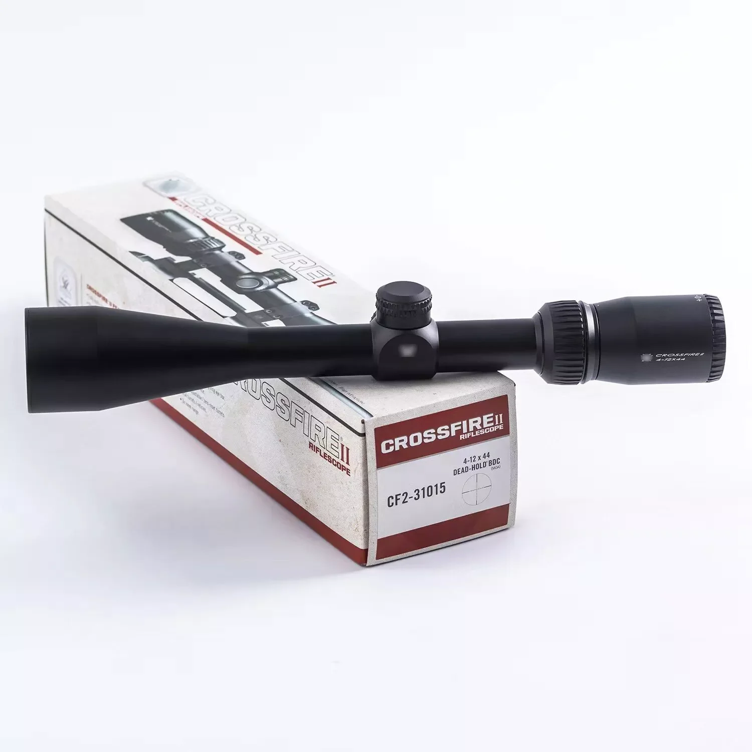 Original crossfire óptica ii 4-12x44 caça riflescope mort-hold bdc moa retículo de visão óptica 1 Polegada/25mm tubo
