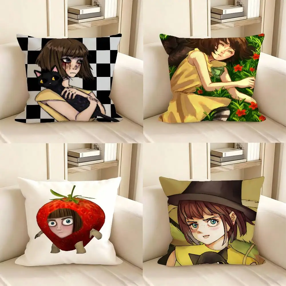 Funda de almohada cuadrada con diseño de Game F-Fran Bow, funda de almohada cuadrada a la moda para dormitorio, sofá, decoración de habitación, ocio, 1 ud.