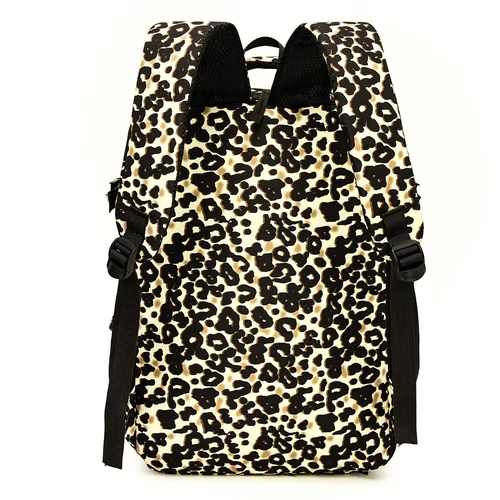 Imagen 2 del producto Nueva mochila con estampado de leopardo de gran capacidad, mochila de viaje ligera, alto valor estético, bolsa para ordenador de viaje