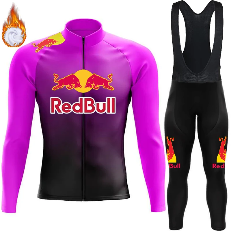 

Cycling Winter Jersey Thermal Red Bull Jackets Men Clothes Fleece Clothing Men's Suit Road Bikes Ciclismo Hombre Bicycle Mtb Bib