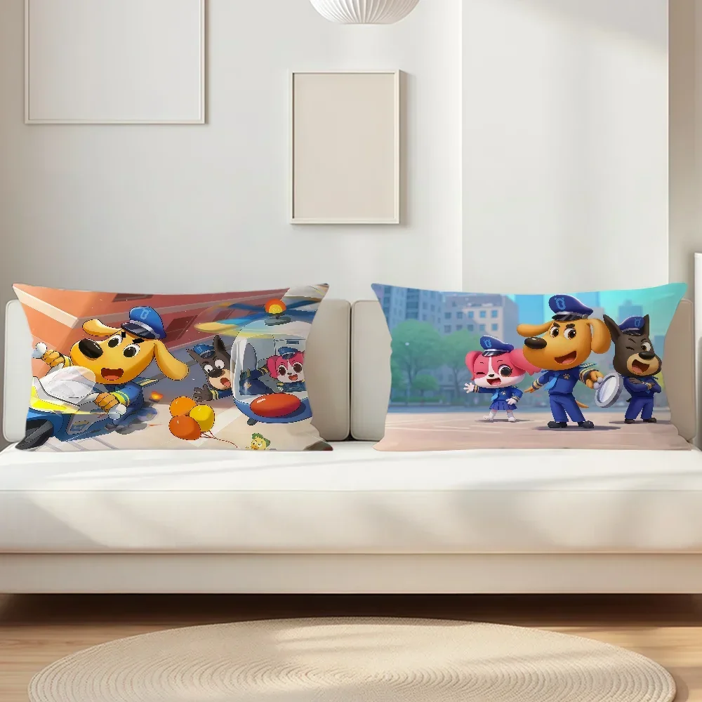 Cartoon S-Safety S-Sheriff L-Labrador Pillow Case Suitable For Decorating Homes Bedrooms Children Room Sofas And Other Places