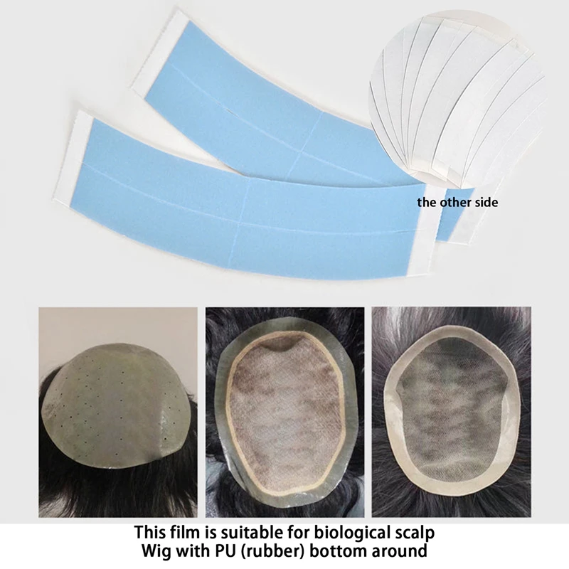 Double bande arina imperméable pour perruque, 72 pièces/lot, ruban adhésif arc-en-ciel pour toupet, film avec ligne de fente