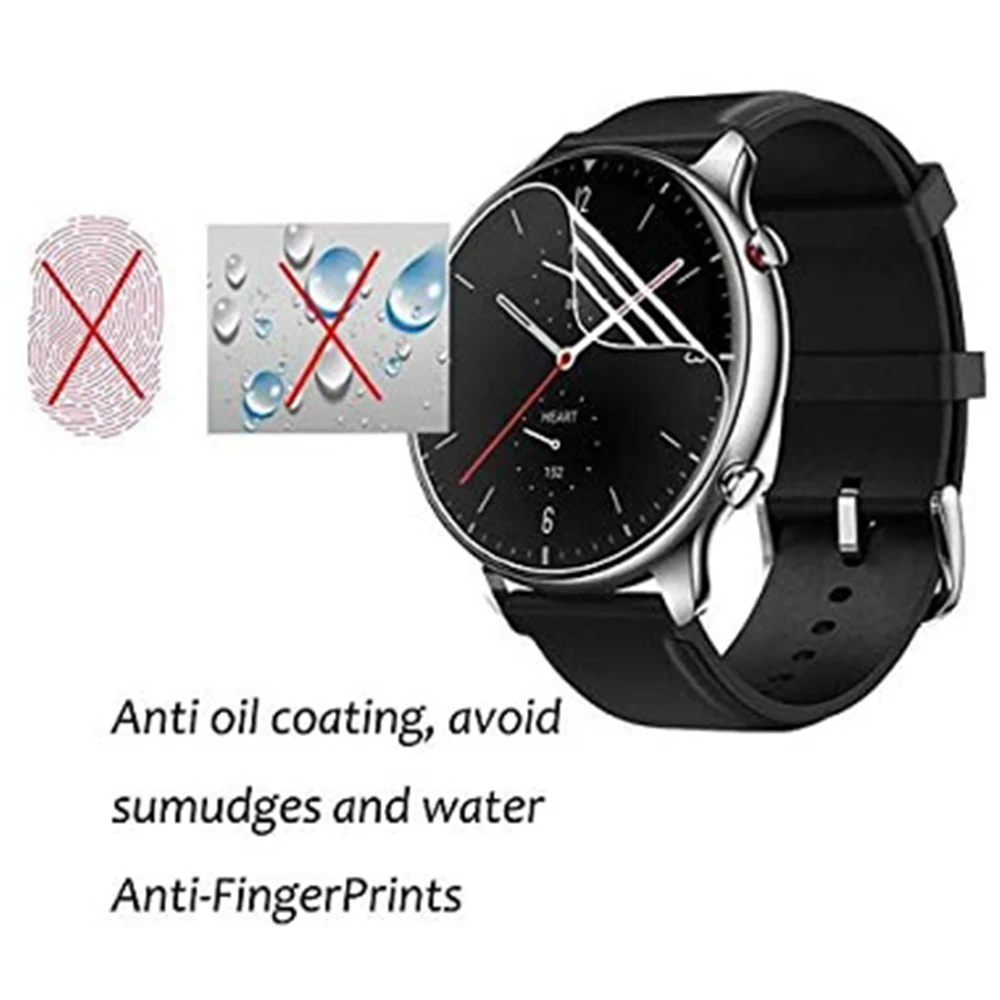 Filme de Hidrogel Transparente Ultra-fino, Capa Protetora para Huami Amazfit GTR 2 Esporte Relógio Inteligente, 3 PCs, 6PCs