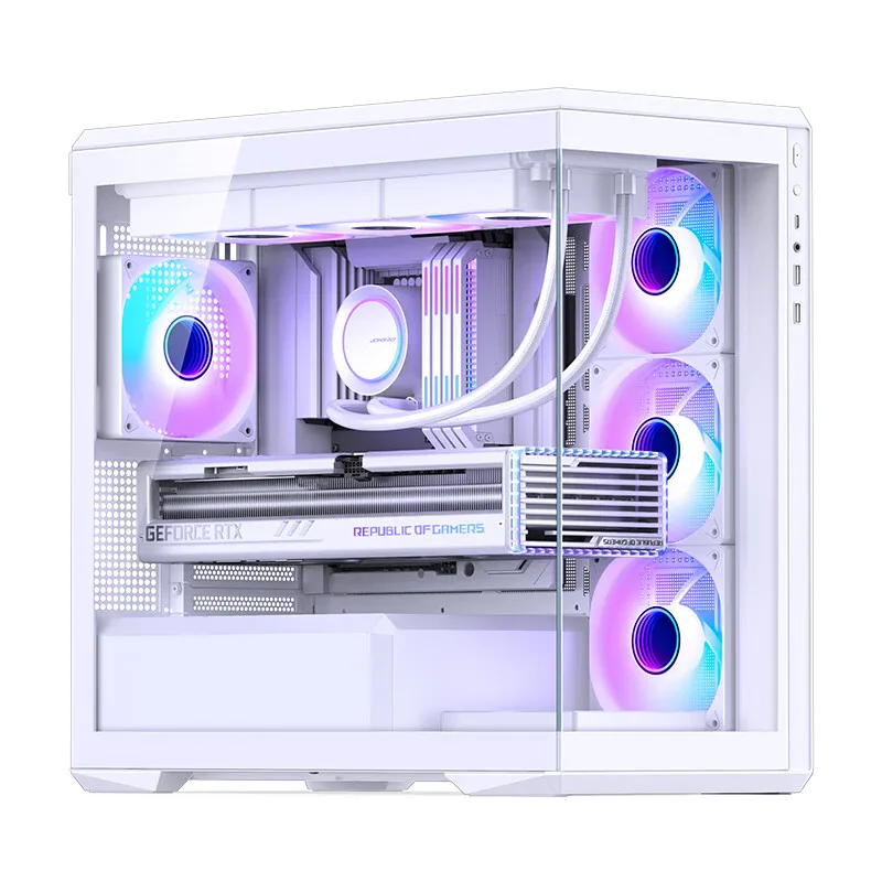 JONSBO D301 MATX Case Seaview Room Panoramic Side Transparency Without Pillars Computer Chassis For 360 Water Cooler ATX Power