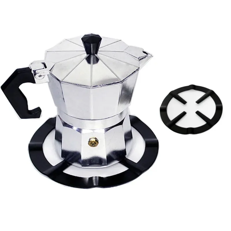 1Pc Stainless Steel Gas Cooker Rack Mocha Pot Coffee Pot Rack Kitchen Gas Stove Coffee Stand Simmer Ring Safe Stovetop Reducer
