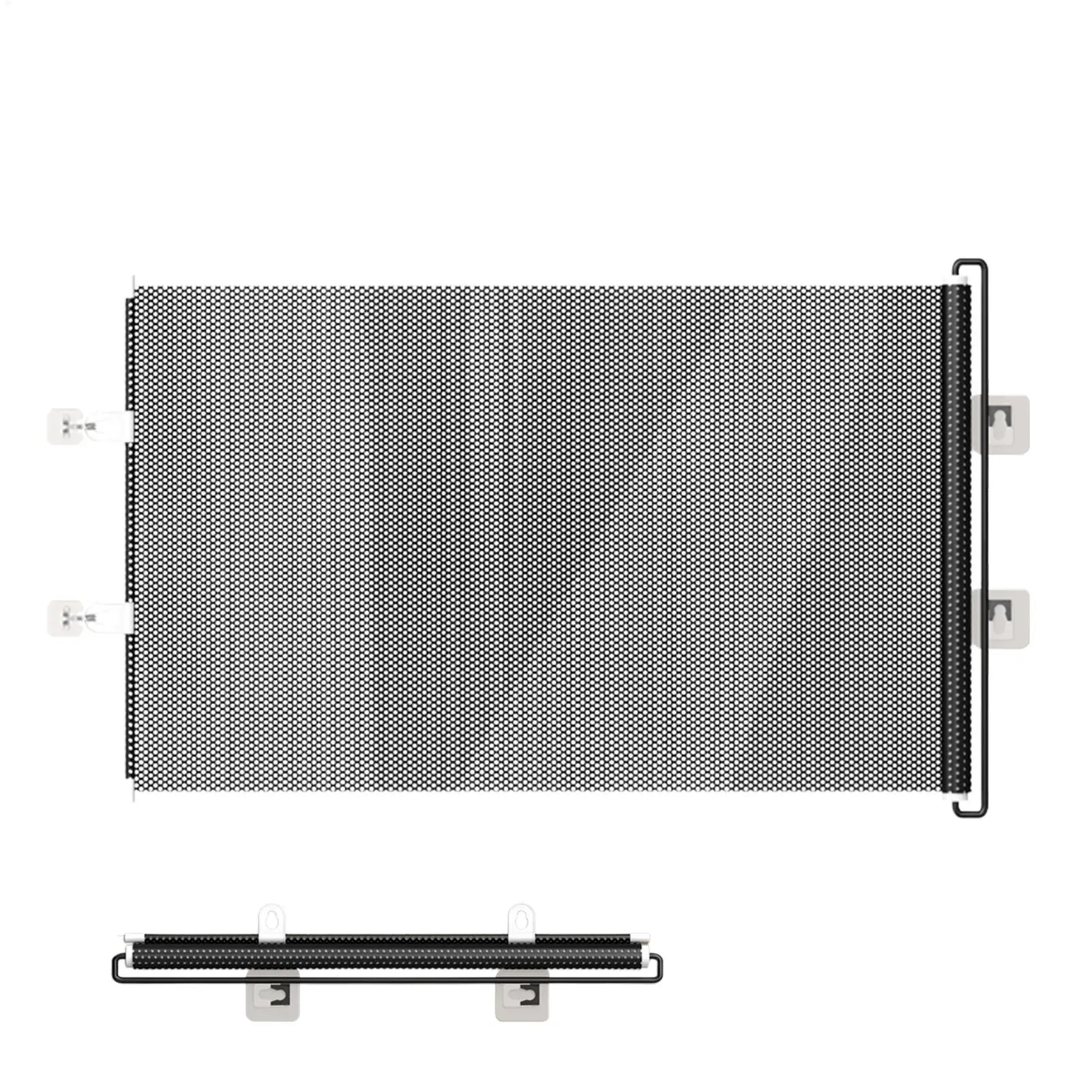 Retractable Barrier Fences Mesh Design Higher Design Mesh Stairs Gate Easy Install Punch-Free Dog Safety Fence Pet Supplies