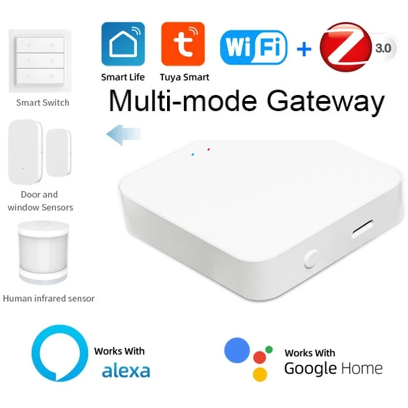 

Цельный Tuya Zigbee Smart Gateway Hub Многорежимный датчик шлюза Smart Life Control Work