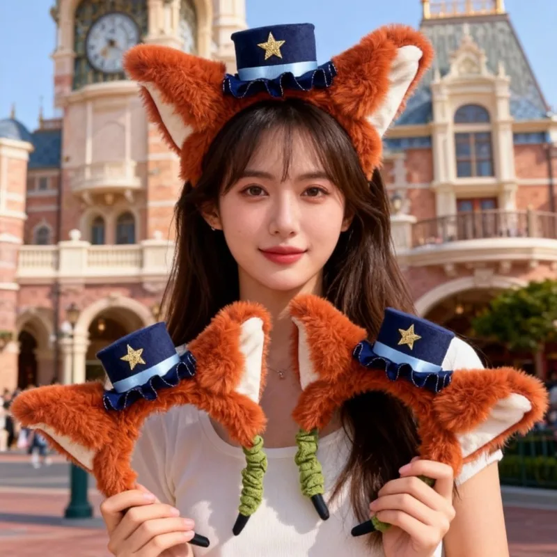 

New Zootopia Cute Judy Judy Police Headband Police Bunny Ears Hoop Bunny Ears Hair Hoop Sweet Cartoon Girls Daily Hair Accessory