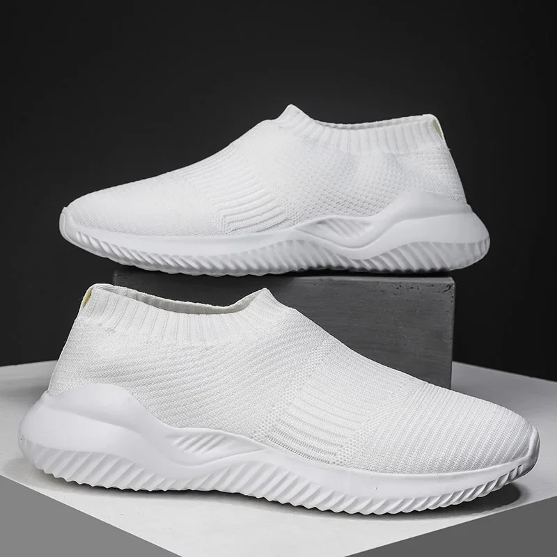 Heren Sneakers Lage Top Casual Schoenen Ademende Wandelschoenen Kanten Mesh Sok Schoenen Outdoor Camping Reisschoenen Plus Maat 38-45