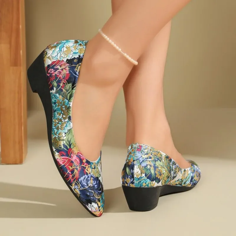 Frühling Herbst Print-Design Spitze Damen Halbhohe Schuhe 2026 Mode Einfacher Stil Outdoor Freizeitschuhe für Frauen – Detail 2