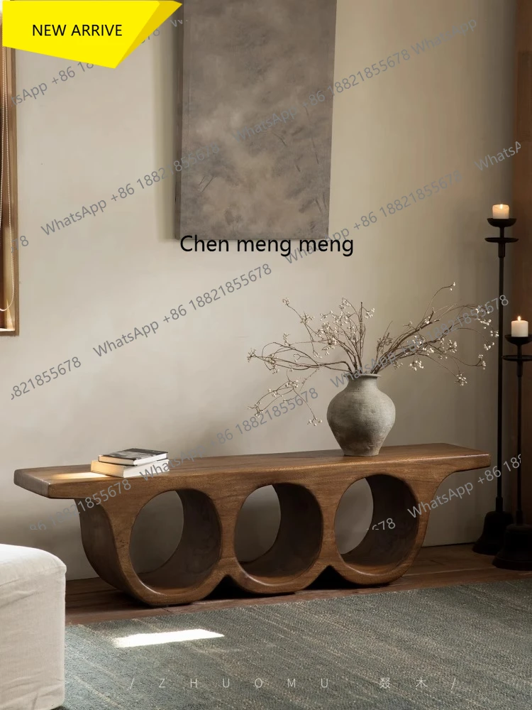 

M138 Vintage Style Solid Wood Designer Long Bench for Guesthouses and Hotels Living Room Display Decoration