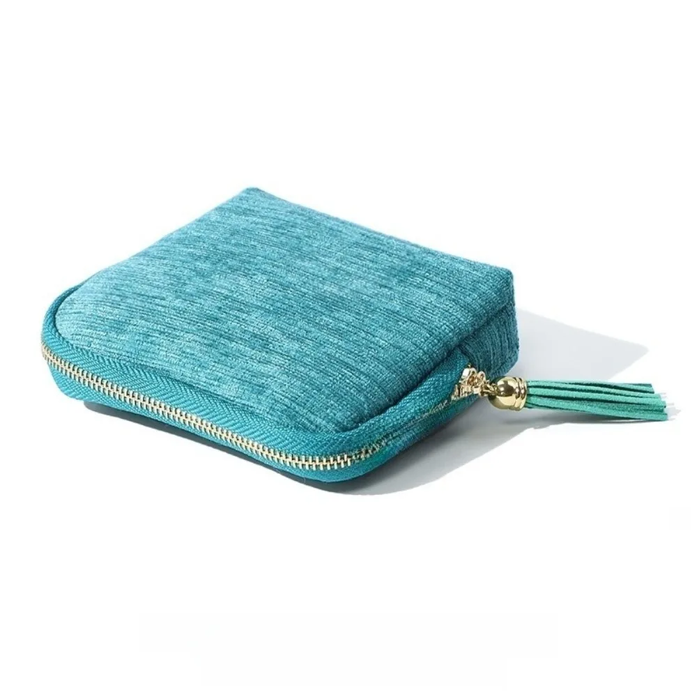 محفظة خمس طبقات حقيبة تعبئة المجوهرات المخملية سستة مجوهرات حقيبة التخزين المنظم سعة كبيرة حامل المجوهرات هدية #2