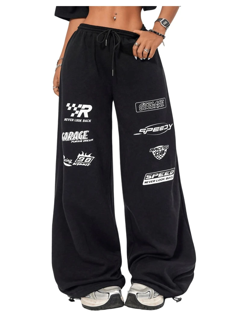 

Fitness Hip Hop Harajuku Y2K Men's Graphic Sweatpants Drawstring Casual Joggers Pants Baggy Straight Gym Running Workout Pants