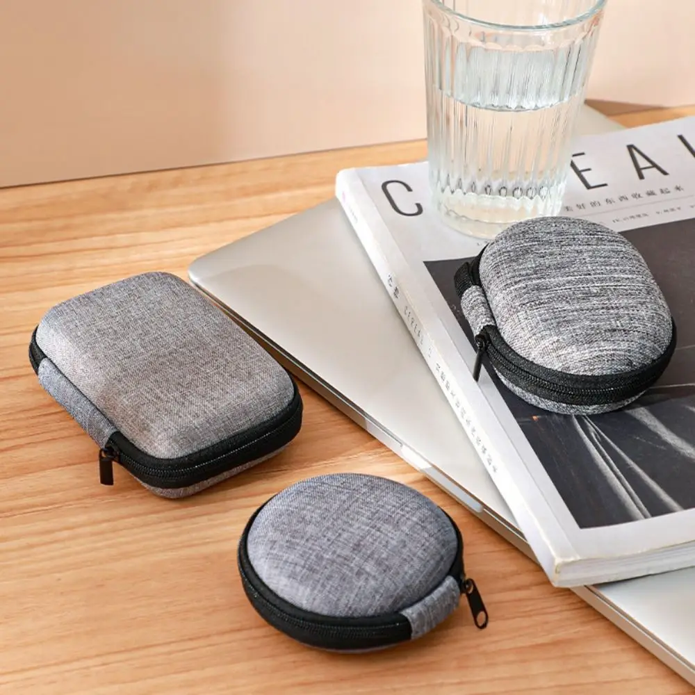 New Portable Zipper Earphone Case Bag Mini Multifunctional Digital Storage Bag Shockproof Protective Mini Storage Pouch Earphone