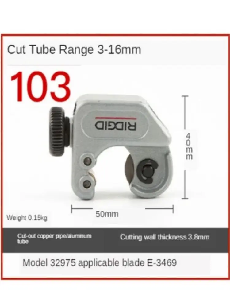 

RIDGID 102 untuk Pemotong Pipa Baja Tahan Karat 6Mm Hingga 65Mm/6Mm Hingga 35Mm Pemotong Pipa Putar Bade Pemotong Pipa Tembaga