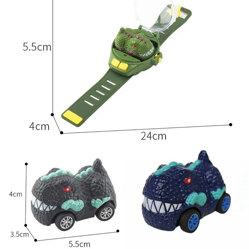 Simulazione Mini Orologio Auto telecomandata Dinosauro Auto in lega Giocattoli per bambini Divertimento da corsa Modelli di giocattoli per ragazzi e ragazze Regalo di compleanno