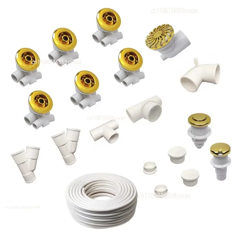 European Whirlpool Air Massage Bubble Jet System Spa Jet Kit Hot Tub Jet System Spa Accessories