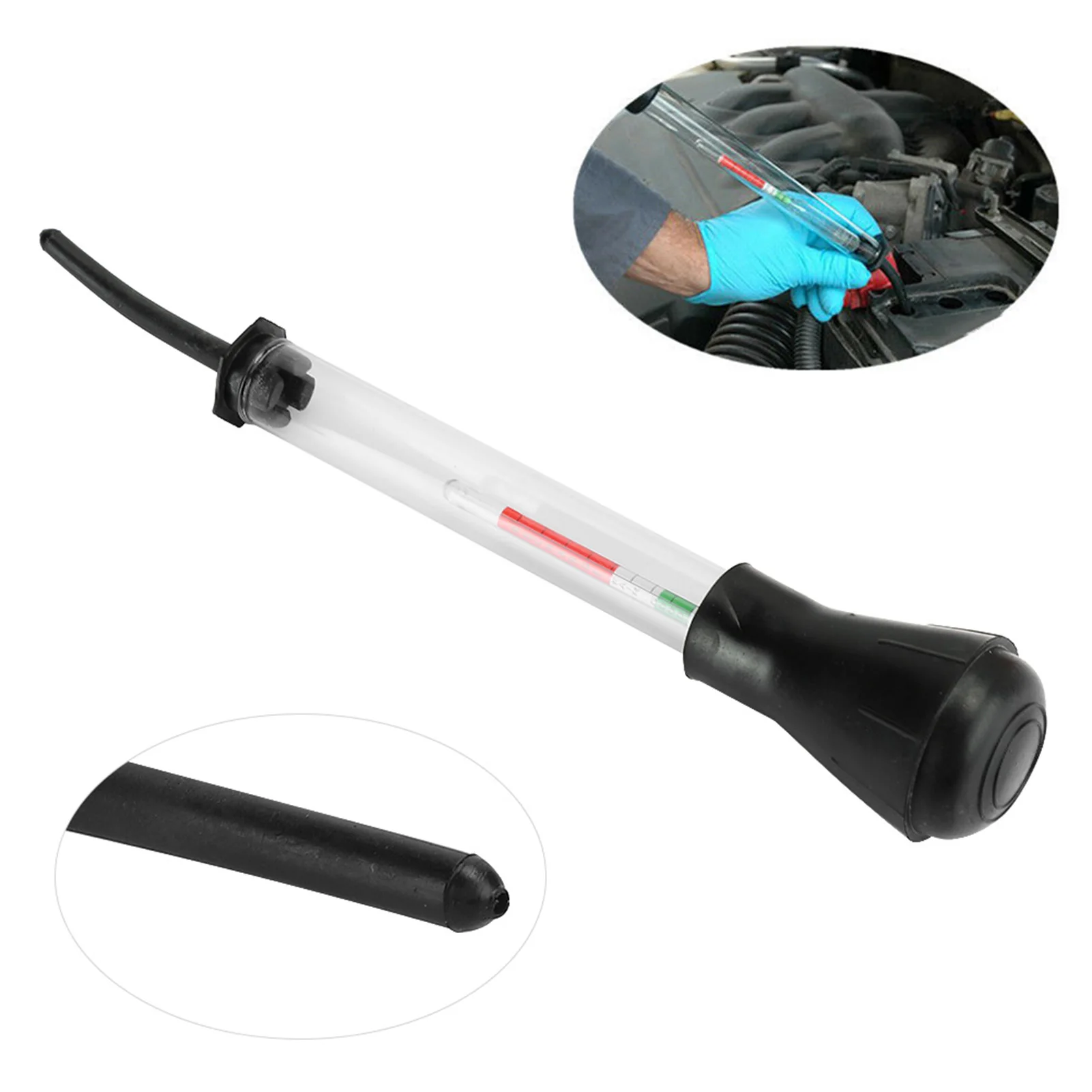 8in Battery Hydrometer Fast Dectection Electro Hydraulic Density Meter Car Repairing Tools