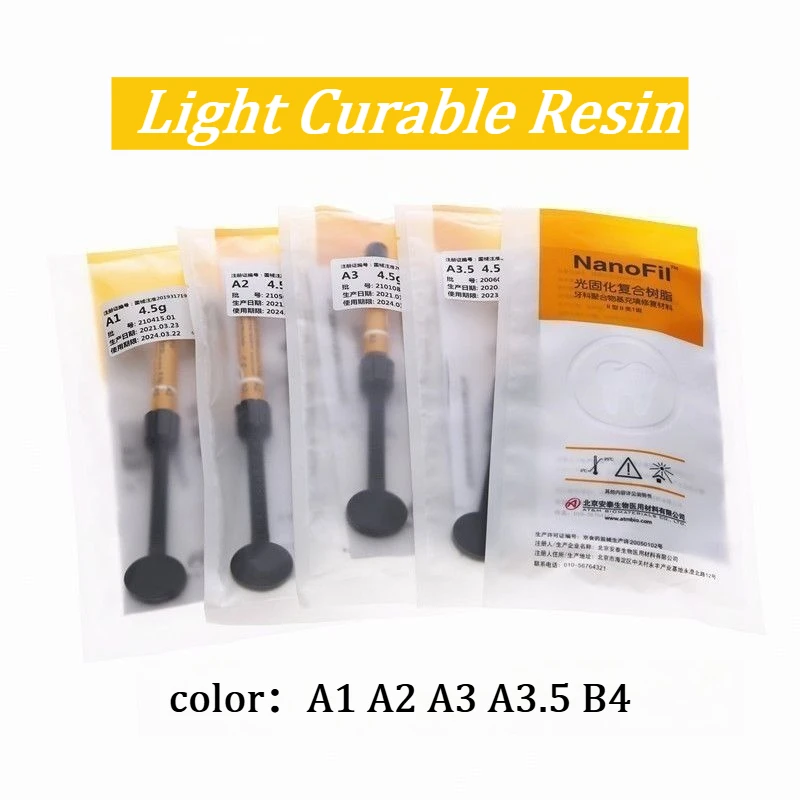 

Dental Resin Materials for Teeth Whitening Teeth Restoration UV Curing Resin Dental Laboratory Dental Materials A1 A2 A3 A3.5 B4