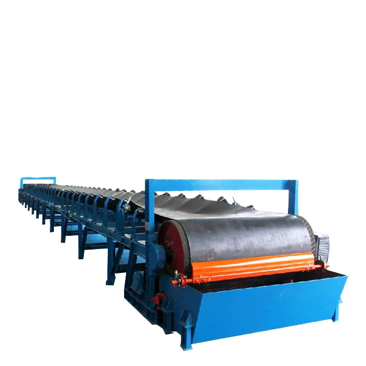 Long-Distance Fixed Belt Machine Abrasion and Heat Resistant Rubber Conveyor for Block Powder Adjustable Speed
