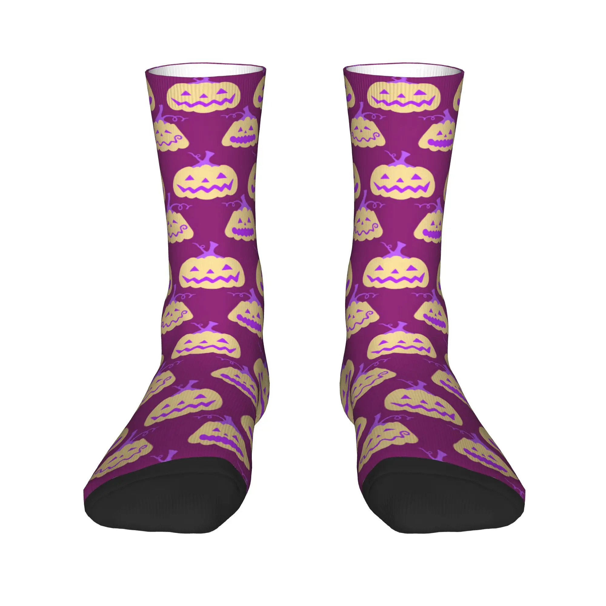 Halloween Pumpkin Face Seamless Pattern Stockings Unisex Men  Socks Soft Fashion Socks Autumn Climbing Anti Sweat Printed Socks