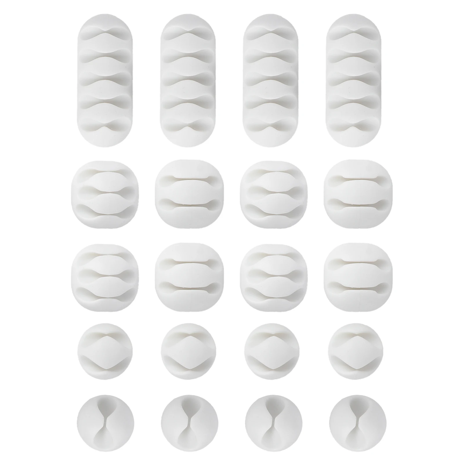 

20PCS Cable Clips Wire ganizer 5 Styles Adhesive Desk Tidy Cord Management Headphone USB Accessories Stick to Walls