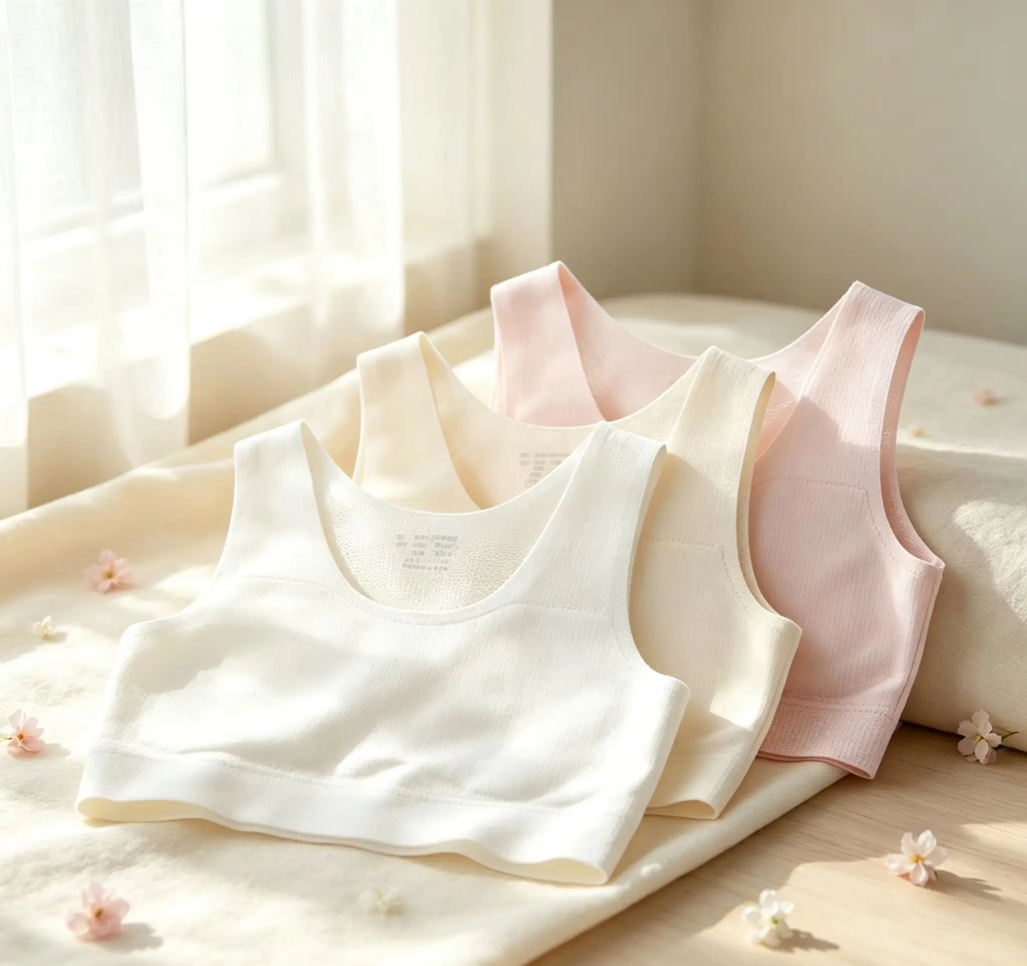 Solid Training Bras Teenager Girls No Steel Ring Sports Tube Tops Student Developmental Vests Skin Friendly Soft Daily Underwear