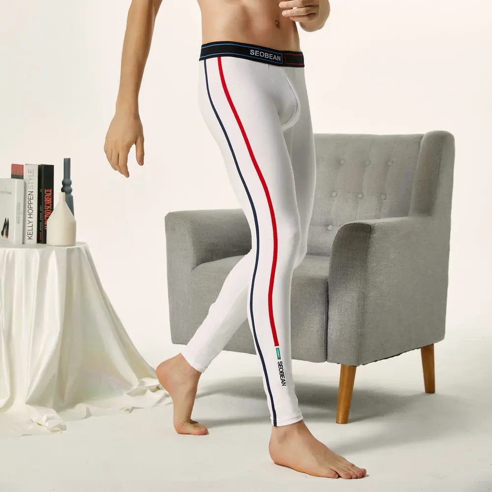 Thermal Underwear Pants Men Winter Cotton Long Johns Tight Pants Compression Tight Pants