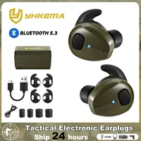 NEW YHKEMA Tactical Bluetooth Earbuds Shooting Headphones, Electronic Hearing Protectors for Shooting Training, Outdoor Hunting