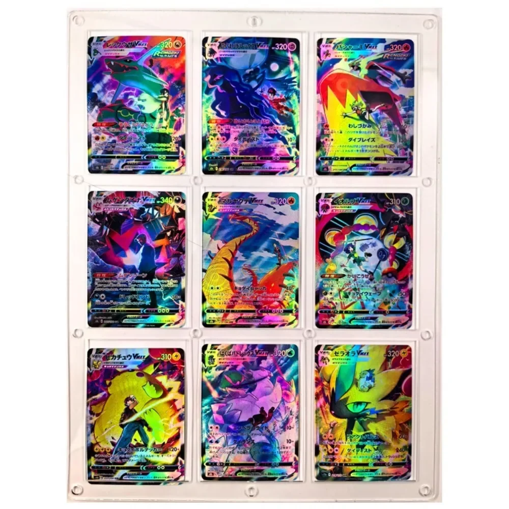 

DIY Pokemon Homemade Series Japanese 1th 9pcs Strange Painting PTCG Flash Card Anime Peripheral Collection Card Holiday Gift