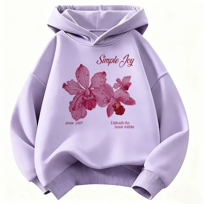 2026 Niedlicher Bedruckter Kapuzenpullover für Kinder, Warmer und Stylischer Freizeitpullover für Jungen und Mädchen, Perfekt für den Frühling