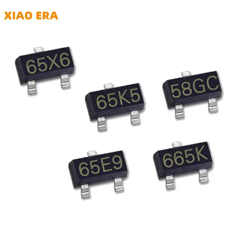 50Pcs SMD regulator tegangan positif IC Transistor SOT-23 GC 58GC 6565x5 tri665 K Triode
