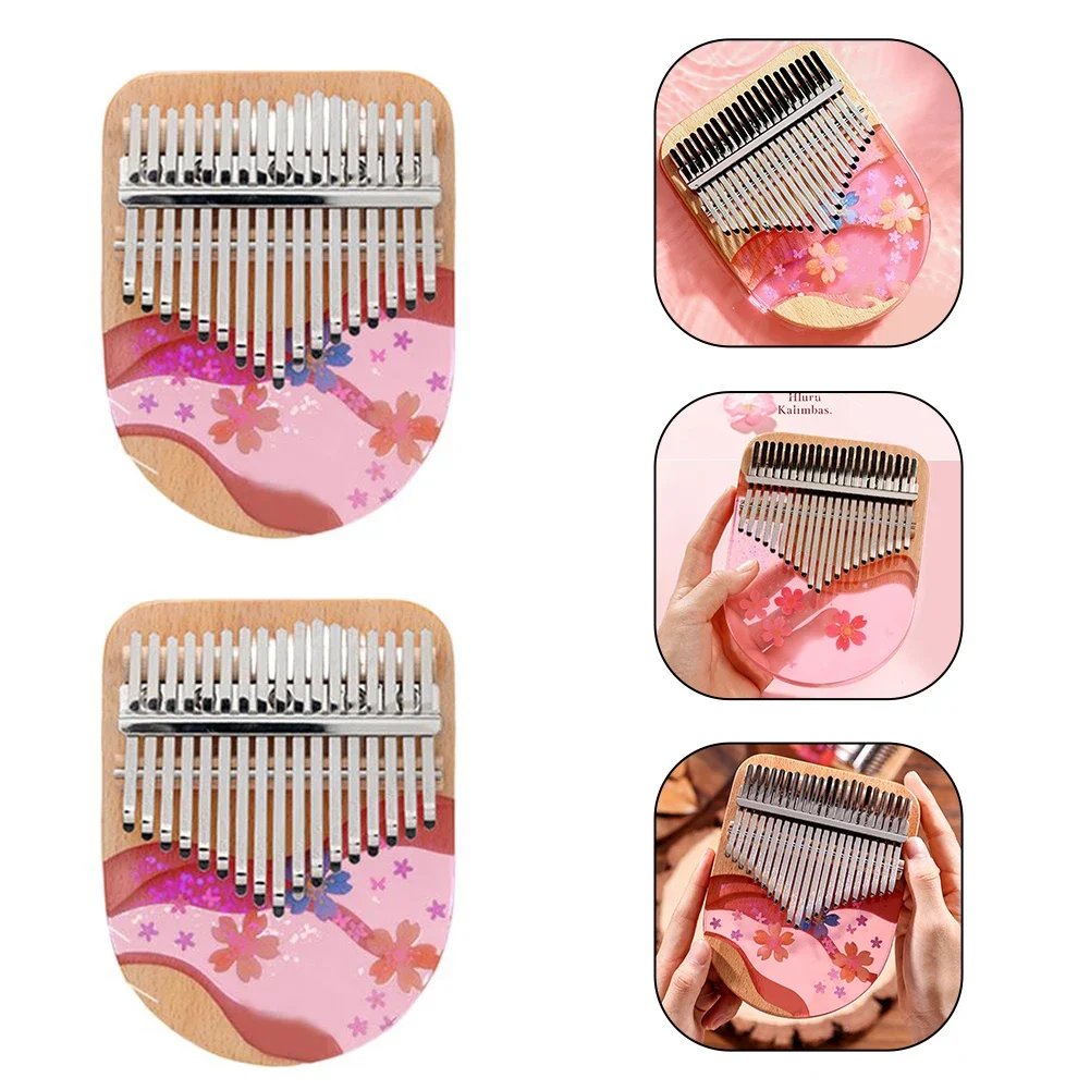 Beautifully Crafted Kalimba Thumb Piano with U Shaped Structure Offering Pure Sound in 17 or 21 Key Configurations