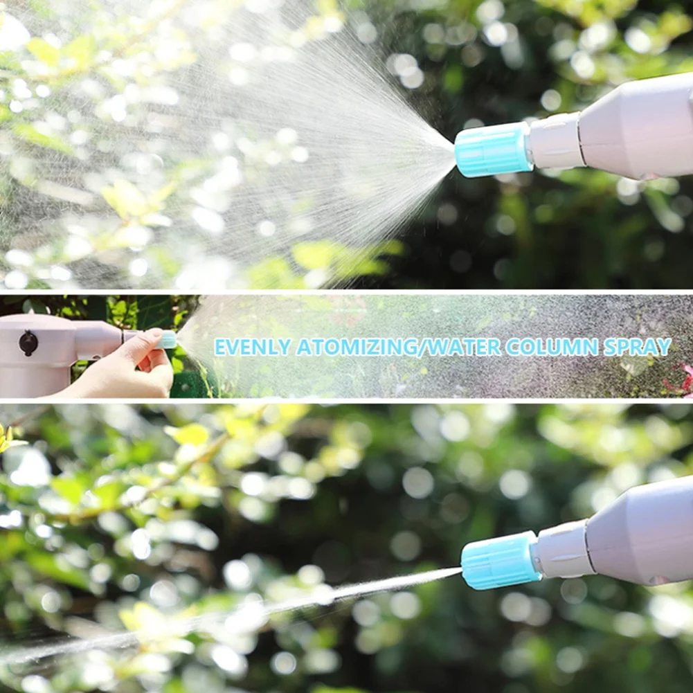 ABZL 2L Electric Automatic High-Pressure Garden Water Spray Bottle 360 Degree Battery Sprayer Watering Hose USB Charging