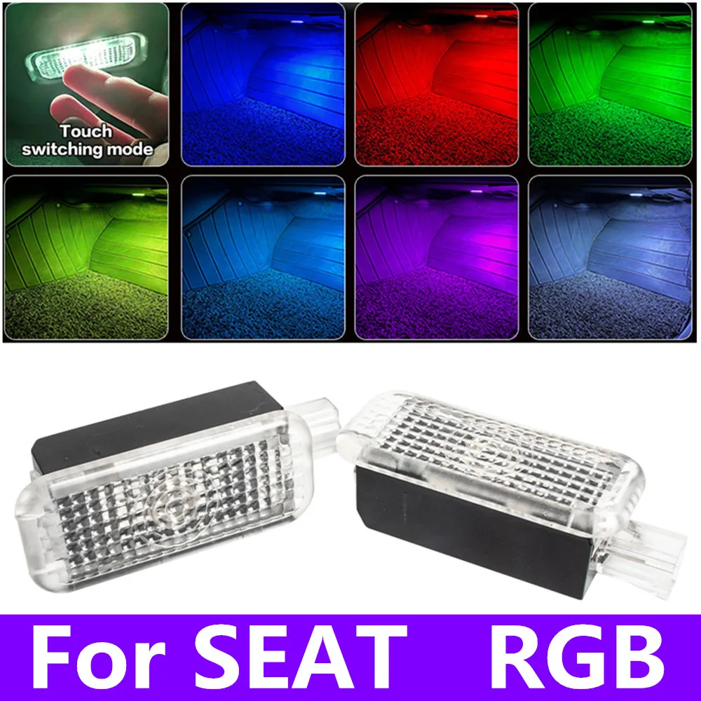 Lámpara LED RGB para interior de coche, luz ambiental para el área de los pies, accesorios para SEAT Leon 5F MK3 3 Ateca Ibiza ST Toledo KG MK4 Alhambra 7N