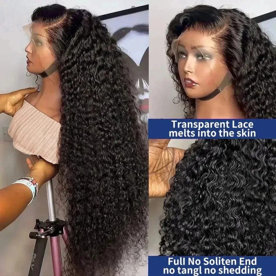 Curly Wig human hair lace frontal wig 13x6 hd lace 250 density deep wave Wig human hair 13x4 lace front Wigs for black women