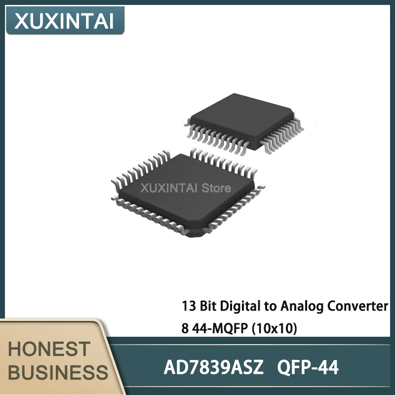 5Pcs/Lot   New Original  AD7839ASZ AD7839  13 Bit Digital to Analog Converter 8 44-MQFP (10x10)