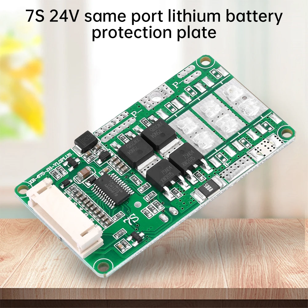 BMS 7S 24V 10A/15A/18A Lithium Battery Protection Plate Same Port Lithium Battery Protection Board With Equalization for E-bike