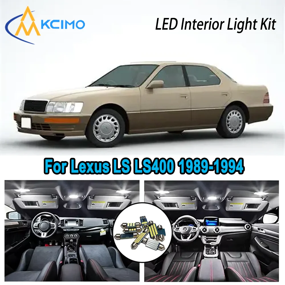 

Premium Bright LED Interior Light Kit for Lexus LS LS400 1989-1994 1990 1991 Dome Map Trunk Car Lamps with Canbus No Error