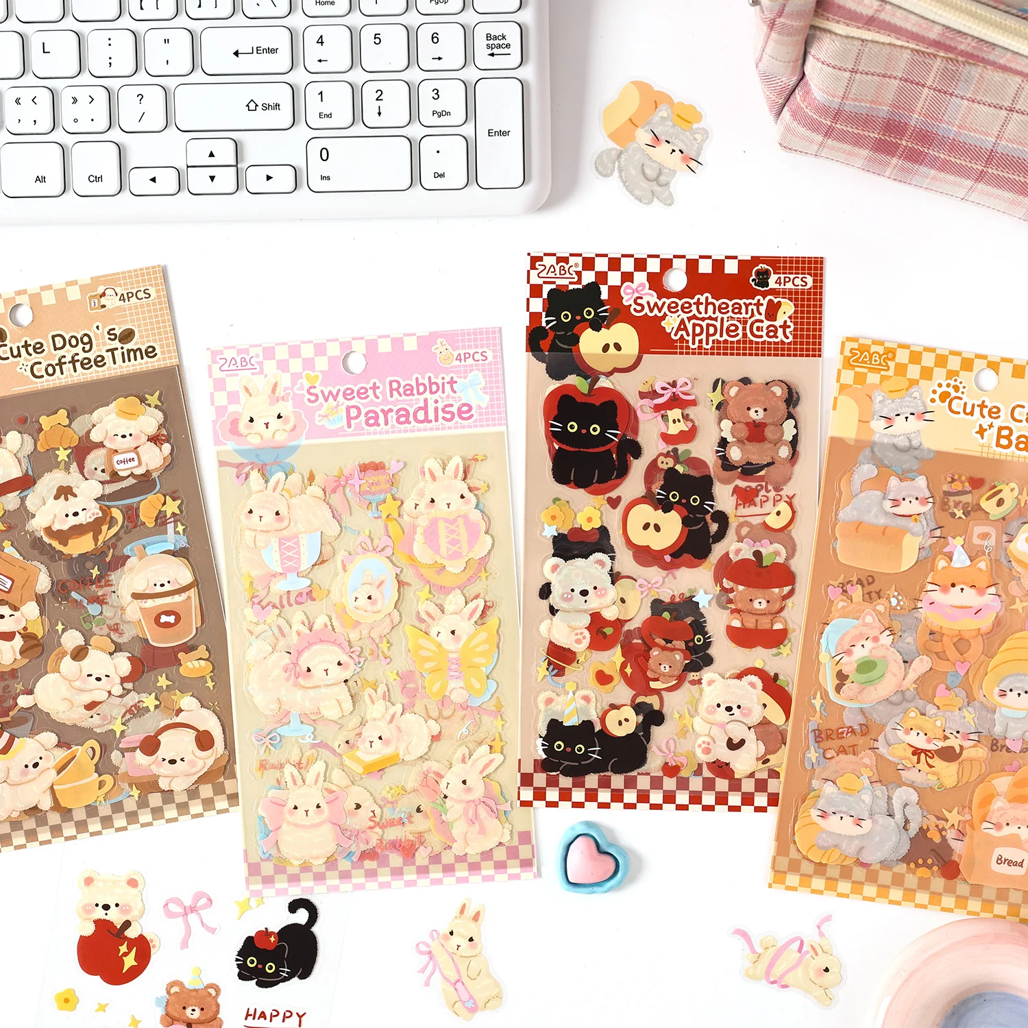 

Hot-selling New Products Cute Cute Pet Tea Party Cartoon Creative Stickers Hand Account Material Diy Waterproof Stickers