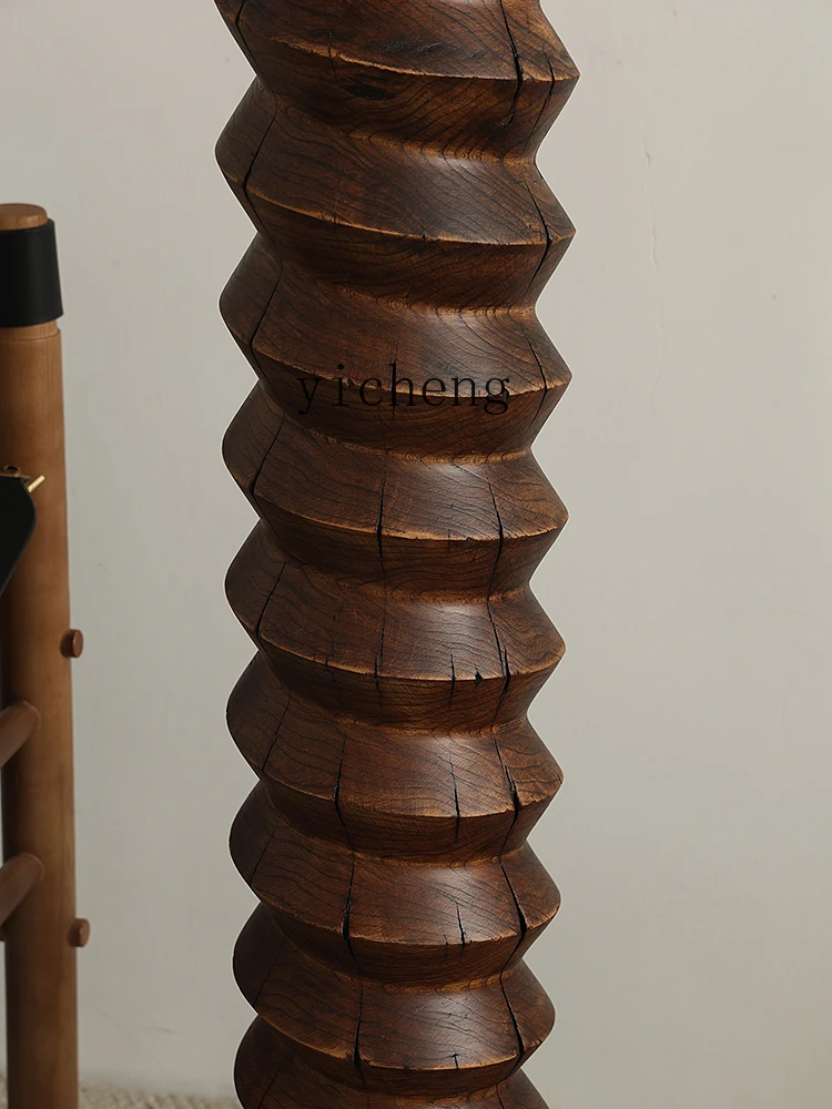 

FY2 Spiral Wooden Base Charles French Sculpture Table Pillar Floor Decorative Column Ornament