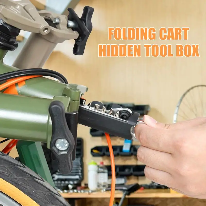 

Portable Tool Box Tool Storage Tray Small Metal Tackle Removable Storage Tray For Experienced Cyclists Repair Tubes