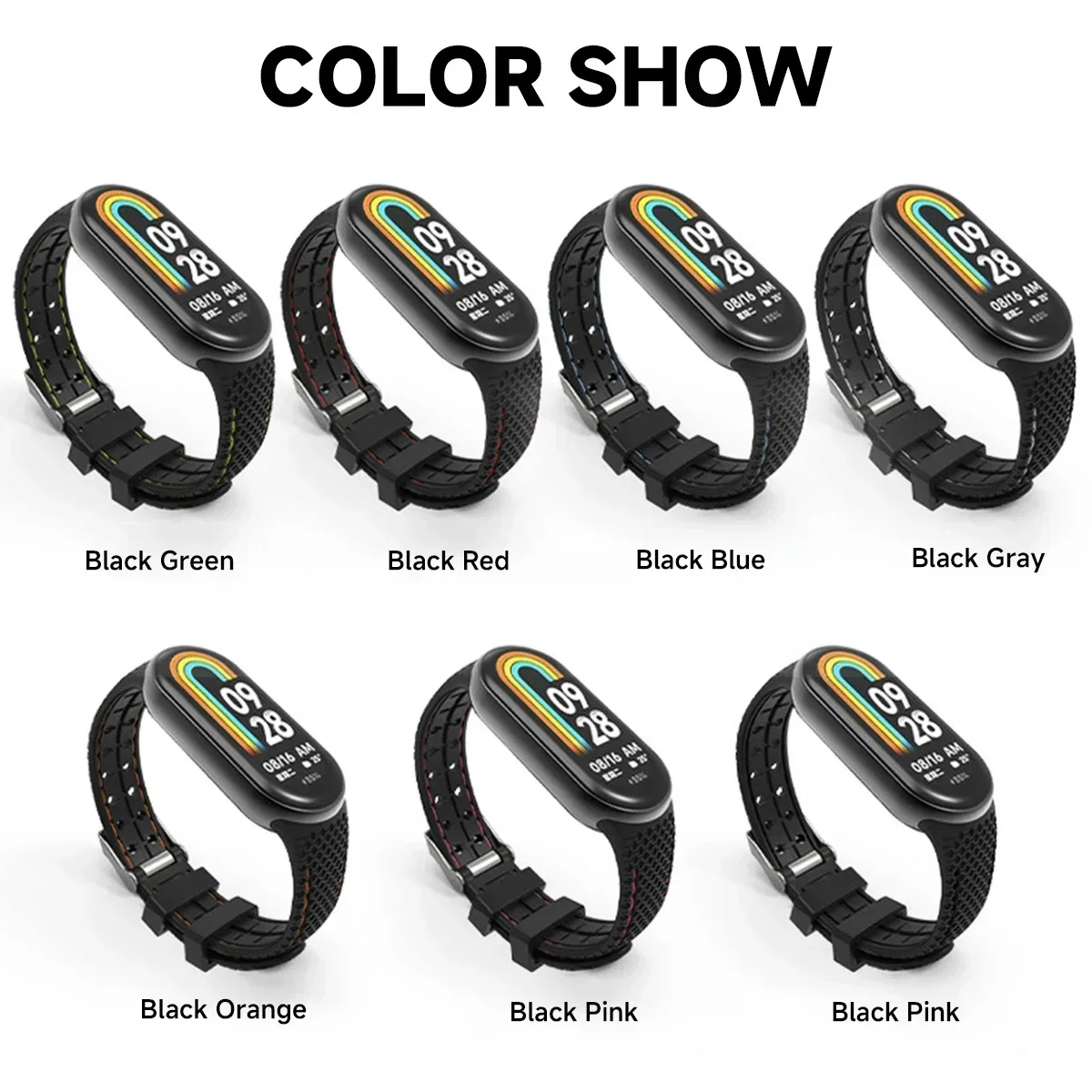Silicone Strap For Mi Band 8 9 Bracelet Rubber Watchband Replacement Smartwatch Wrist Bracelet Correa For Xiaomi Mi Band 8 Strap image 2